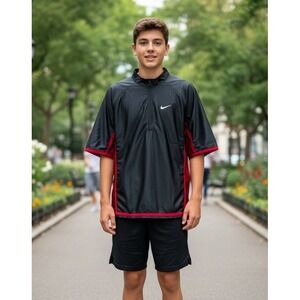 Vintage Nike Team Basketball Jersey Shirt Youth 1/4 Zip Swoosh‎ Warm Up Size L